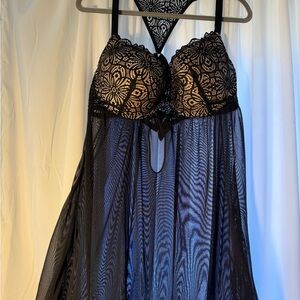 Elegant Black Lace Lingerie Set